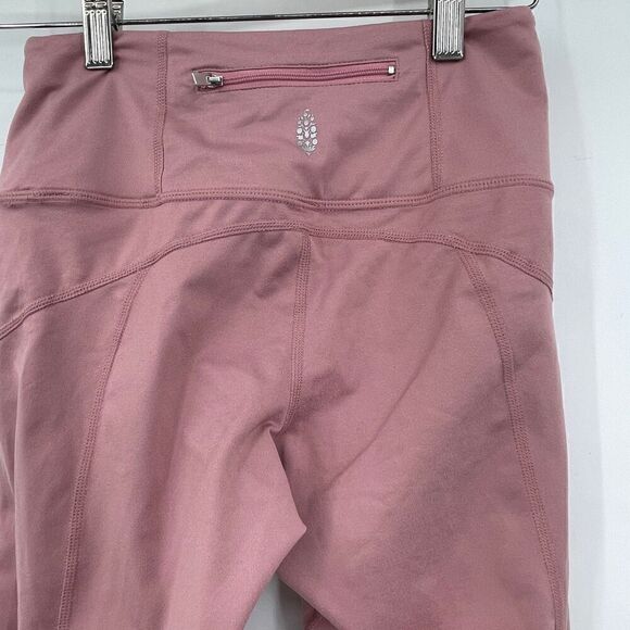 Free People Movement Dusty Pink Mid Rise Wonderstruck Velvet Legging Small - Picture 4 of 7